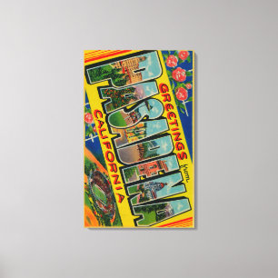 Pasadena, California - Large Letter Scenes Canvas Print