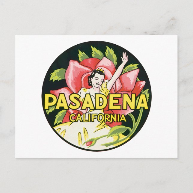 Pasadena California Postcard (Front)