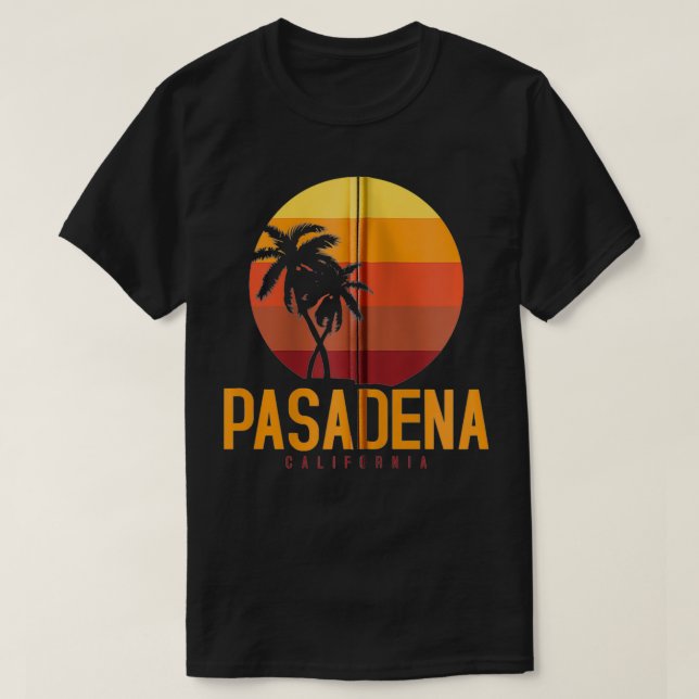 Pasadena California Retro Gift Zip  T-Shirt (Design Front)