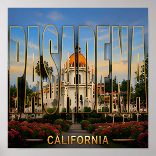 Pasadena California Southern California Travel Poster
