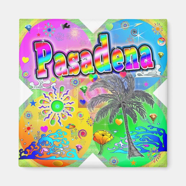 Pasadena Quadro Seasons Magnet (Front)