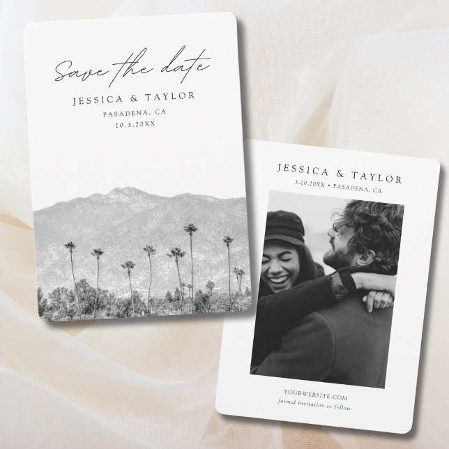 Pasadena Save the Date Los Angeles Wedding Invitation (Pasadena Wedding Save the Date)