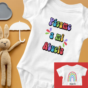 Pásame a mi Abuela Cute Bold Baby Bodysuit