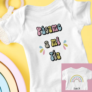 Pásame a mi Tía Cute Pastel Baby Bodysuit