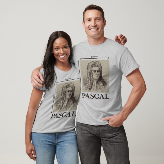 Pascal = 1 newton per square metre math joke T-Shirt (Unisex)