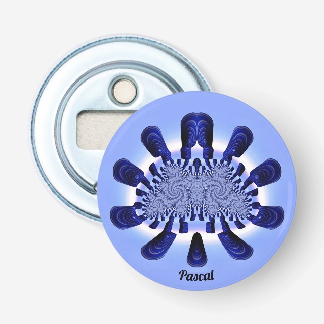 PASCAL ~ Attractive Shades of Blue ~ Bottle Opener (Front)