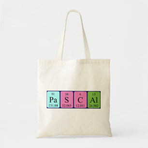 Pascal periodic table name tote bag