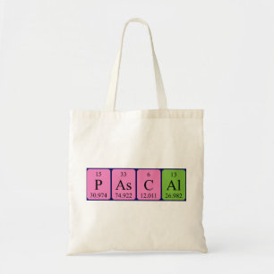 Pascal periodic table name tote bag