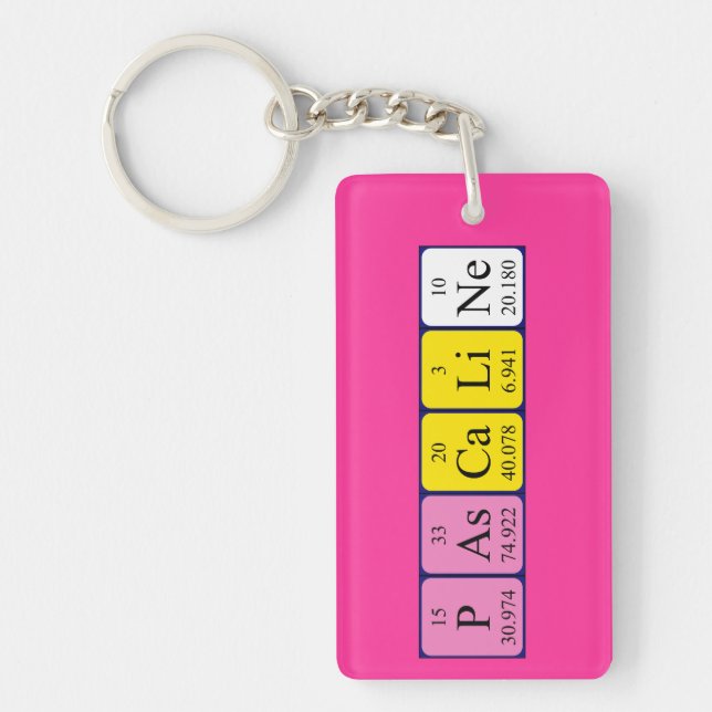 Pascaline periodic table name keyring (Front)