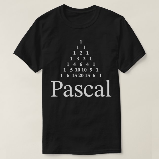 Pascals Triangle Math  T-Shirt (Design Front)