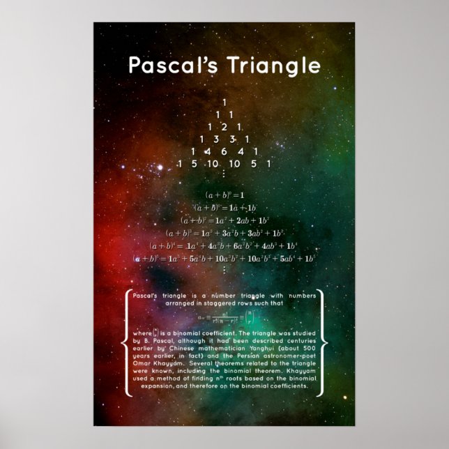 Pascal's Triangle Poster (Front)