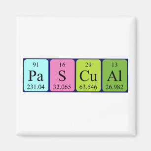 Pascual periodic table name magnet