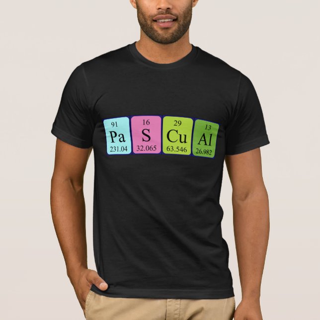 Pascual periodic table name shirt (Front)