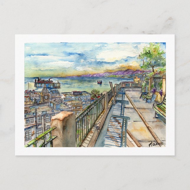 Paseo Gervasoni (watercolor) Postcard (Front)