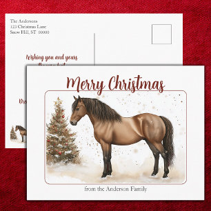 Paso Fino Merry Christmas Holiday Artwork Postcard