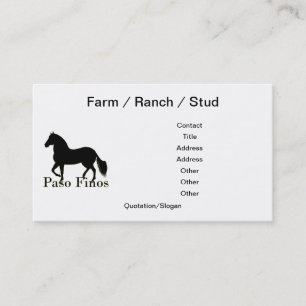 Paso Finos - Personalise It Business Card