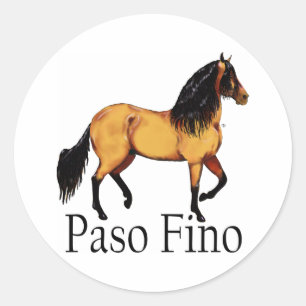 Paso Horse Buckskin Paso Fino Classic Round Sticker