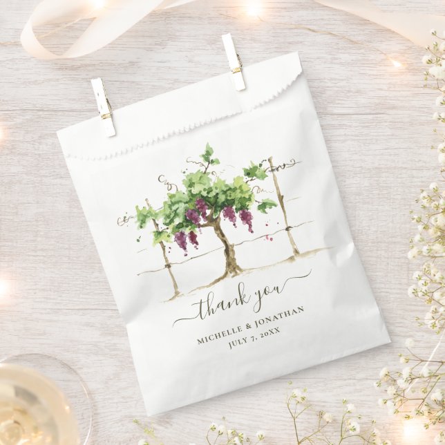 Paso Robles Vineyard Winery Wedding Favours Gift Favour Bags (Clipped)