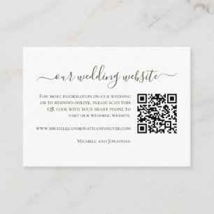 Paso Robles Vineyard Winery Wedding RSVP QR Code Enclosure Card