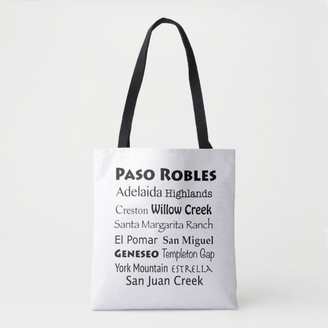 Paso Robles Wine Country Shoulder Tote Bag (Front)