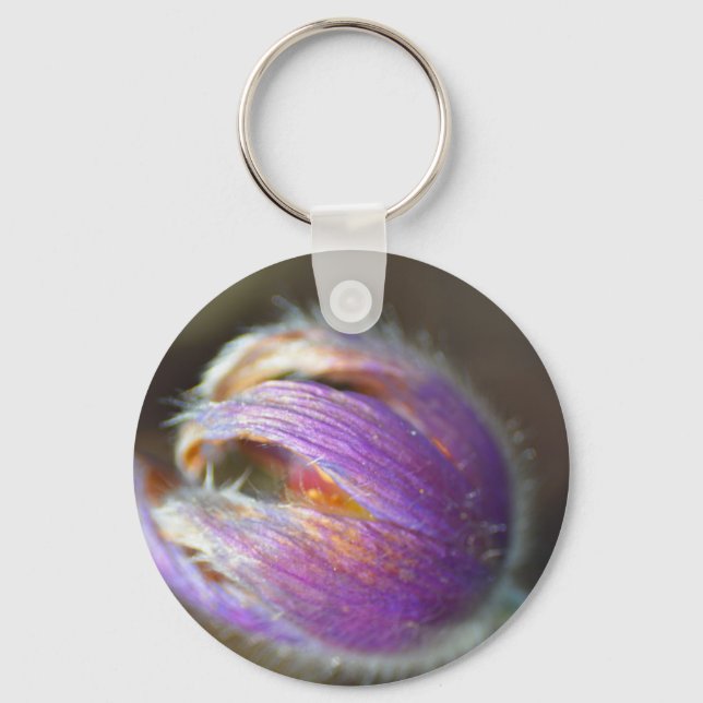 Pasque Flower Bud Key Ring (Front)