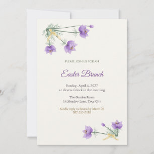 Pasque Flower Easter Brunch Invitation