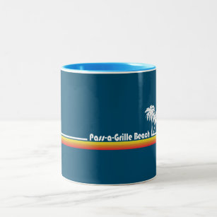 Pass-a-Grille Beach Florida Two-Tone Coffee Mug