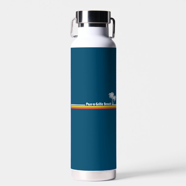 Pass-a-Grille Beach Florida Water Bottle (Front)