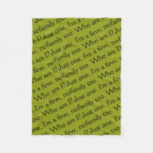 Pass phrase from Orphan Black sisterhood club Fleece Blanket