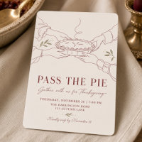 Pass The Pie Coquette Line Art Thanksgiving