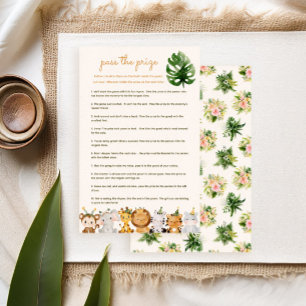Pass the Price Baby Shower Game - Jungle Animals