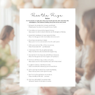 Pass the Prize Baby Shower Game Custom Letterhead