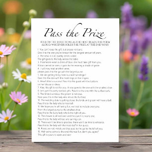 Pass the Prize Minimalist Bridal Shower Game card