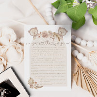 Pass the Prize Twins Teddy Bear Baby Shower Game