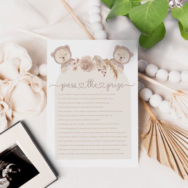 Pass the Prize Twins Teddy Bear Baby Shower Game (Creator Uploaded)