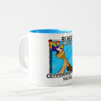 Pass the Rainbow Torch Two-Tone Coffee Mug