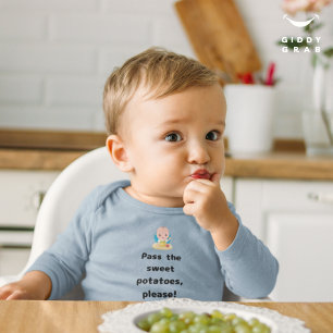 Pass the sweet potatoes please Funny Holiday Baby Bodysuit
