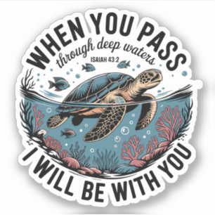 Pass Through Deep Water Ocean Sea Turtle Christian