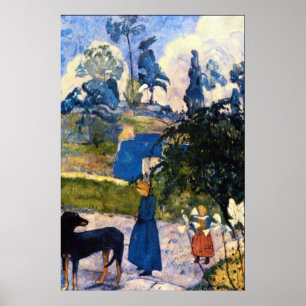 Passage de Bretagne by Eugène Henri Paul Gauguin Poster