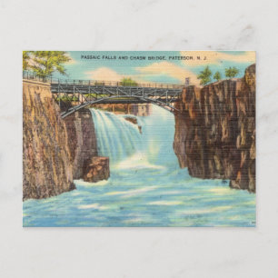 Passaic Falls Chasm Bridge, Paterson, New Jersey Postcard