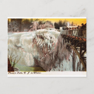 Passaic Falls in Winter, Paterson, NJ Vintage Postcard