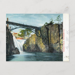 Passaic Falls, Paterson NJ 1907 vintage Postcard