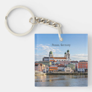Passau, Germany cityscape photograph Key Ring