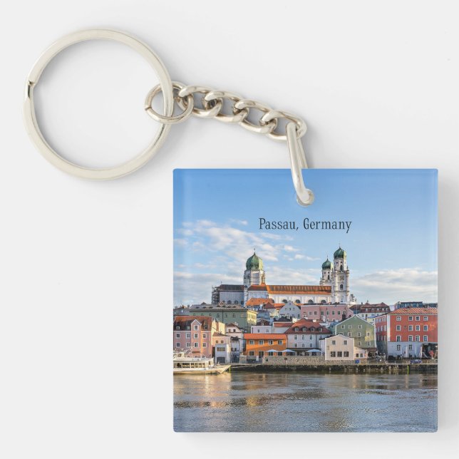 Passau, Germany cityscape photograph Key Ring (Front)