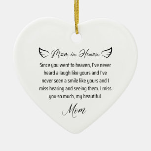 passed away missing my mum in heaven Birthday  Ceramic Tree Decoration