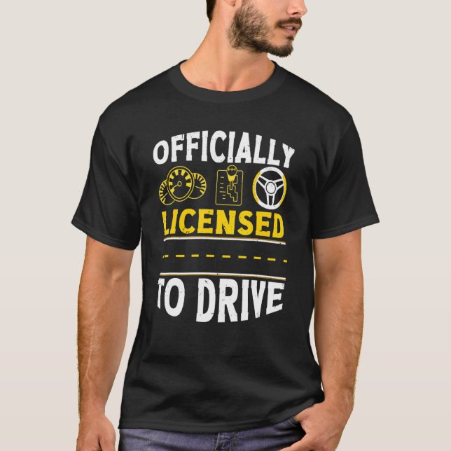 Passed Drivers Test New Driving License Congratula T-Shirt (Front)