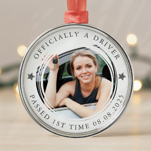 Passed Driving Test Congratulations Photo Keepsake Metal Tree Decoration