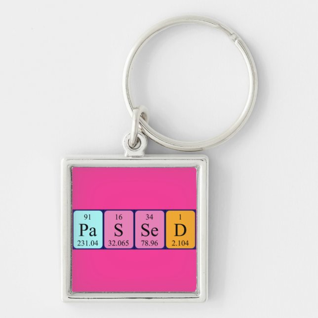 Passed periodic table name keyring (Front)