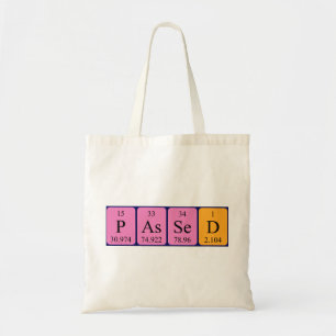 Passed periodic table name tote bag