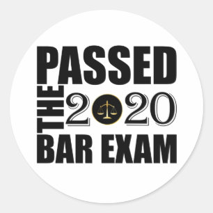 Passed the 2020 Bar Exam Classic Round Sticker